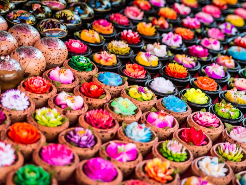 buchet de flori din sapun